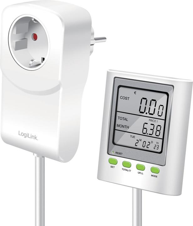 LogiLink Energy cost meter with CO2 emission calculation &extension cable
