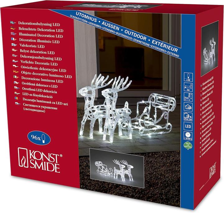 Image du produit Konstsmide Renne avec traîneau