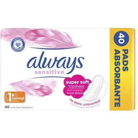 Thumbnail - Always, Binden, Sensitive Normal Plus (40 x, Damenbinden)