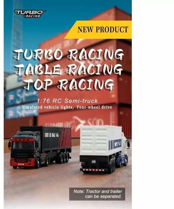 Immagine prodotto Turbo Racing Camion C50 con rimorchio bianco, 1:76, RTR (RTR pronto all'uso)