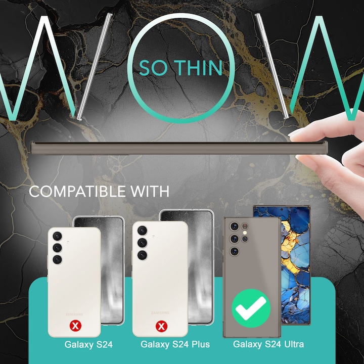 Actual product image Nalia Extremely Thin 0.3mm Matt Hardcase (Samsung Galaxy S24 Ultra)