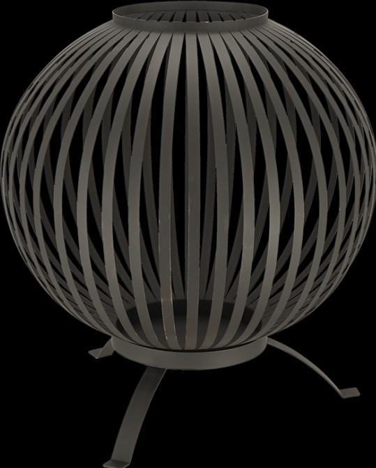 Immagine prodotto Esschert Design Ciotola di fuoco a strisce, Ø 59,2 cm, Nero (59.20 cm)