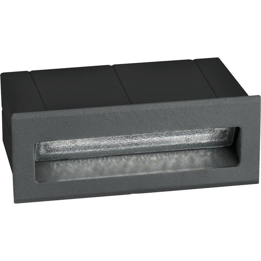 Nova Luce, Gartenbeleuchtung, KRYPTON LED Wandeinbauleuchte Grau 3W IP54 Warmweiss 13,5x8x5,5cm 726406 (IP54)