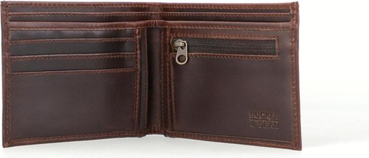 Actual product image Buckle & Seam Leather wallet Bill Brown
