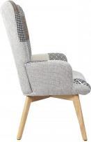 Produktbild Home Deco Factory sessel helsinki patchwork grau