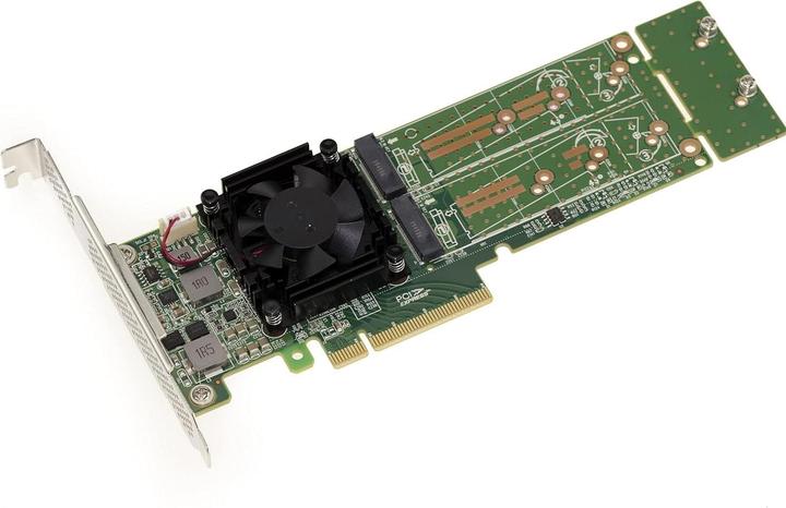 Produktbild Kalea-informatique PCIe 3.0 x8 Controllerkarte für 2 M.2 NVMe SSDs mit PLX PEX 8747-Chipset