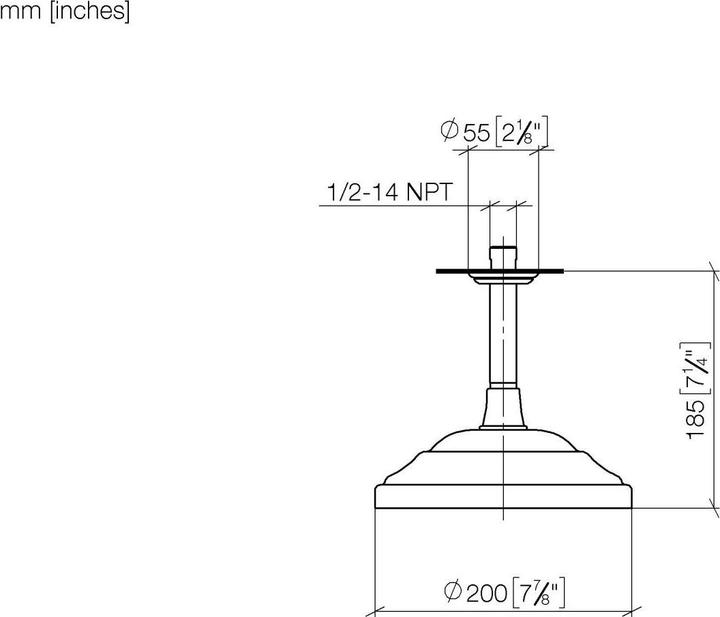 Actual product image Dornbracht MADISON Douche de pluie avec raccordement au plafond, FlowReduce, 28564977-00, 28564977-00 (7 l/min)