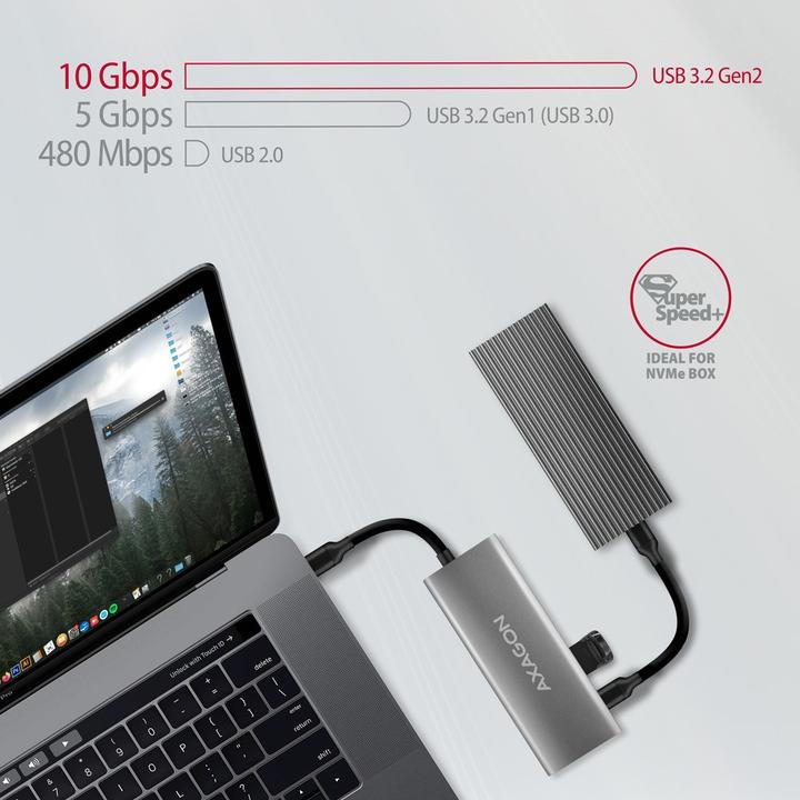 Produktbild Axagon HMC-5G21 USB-C 10 Gbit / s Speedster 5in1 Hub (USB-C)
