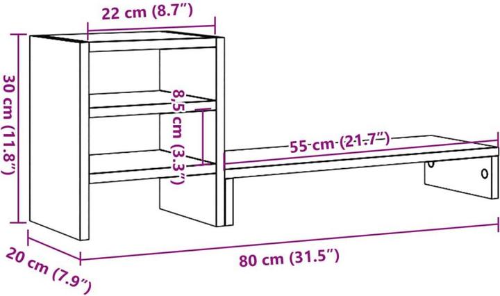 Image du produit vidaXL Monitorständer