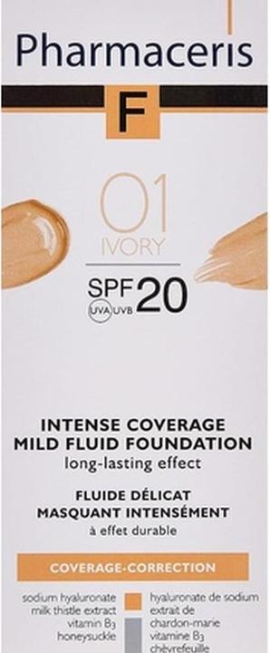 Produktbild Pharmaceris F, Abdeckung von Flüssigkeit 01 Elfenbein, SPF 20, 30 ml (Ivory)