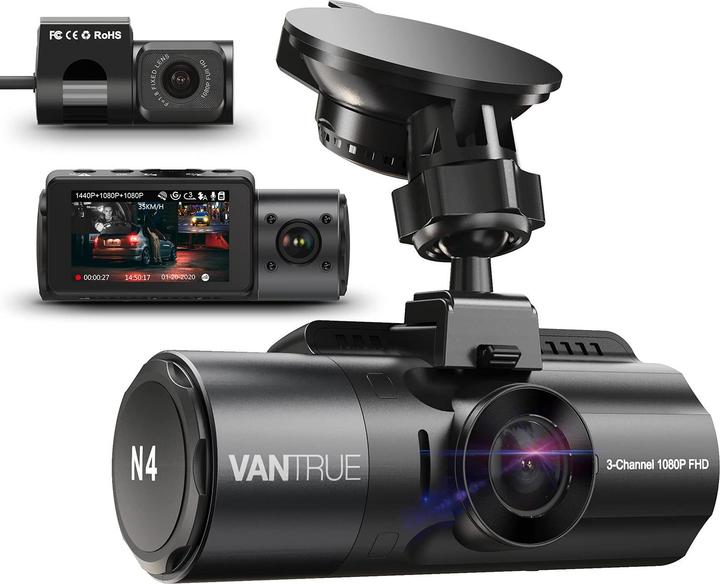 Vantrue N4 (GPS-Empfänger, Eingebautes Display, Nachtsicht, QHD)