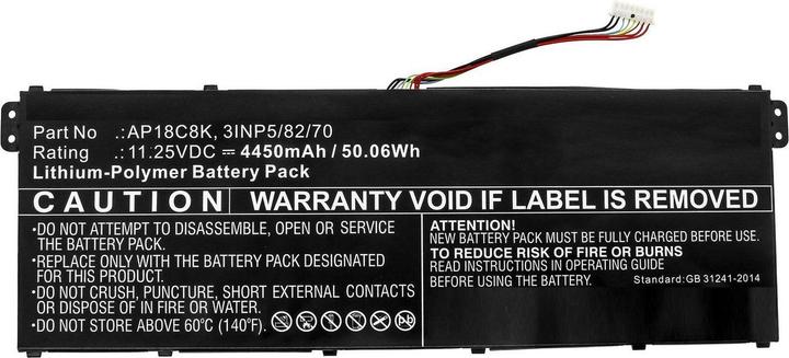 Image du produit CoreParts Batterie d'ordinateur portable pour Acer (4450 mAh)