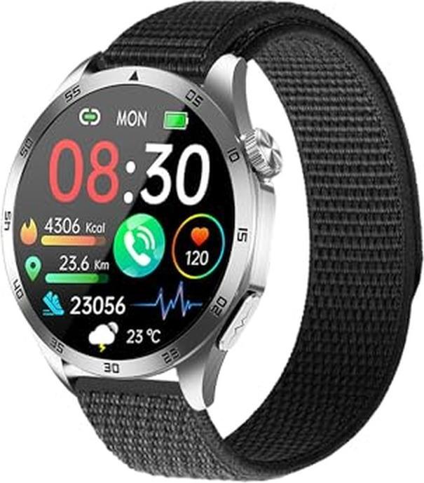Knauermann Gesundheitssmartwatch mit Telefonfunktion, EKG, HRV, SOS und Schlafapnoe-Überwachung