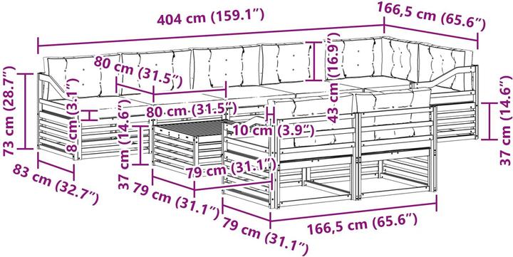 Produktbild vidaXL Outdoor-Sofa