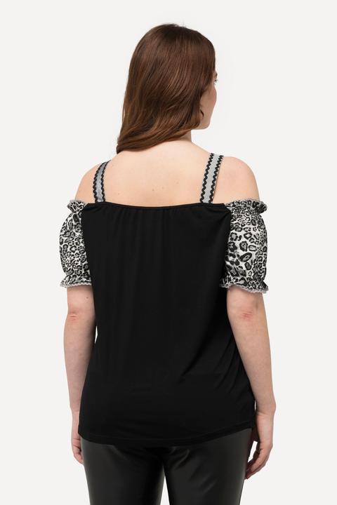 Produktbild Ulla Popken Trachten-Bluse, Schnürung, Spitze, Halbarm, Träger (58)