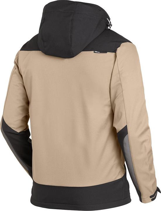 Actual product image FHB Men's softshell jacket JANNIK beige, black size S (S)