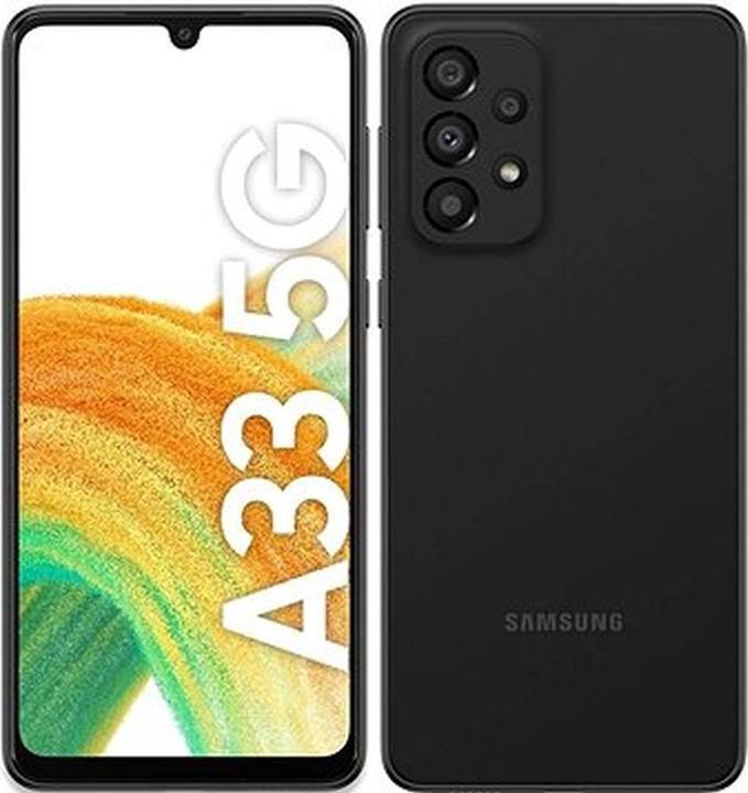 Actual product image Samsung Galaxy A33 5G (128 GB, Awesome Black, 6.40", Hybrid Dual SIM, 5G)