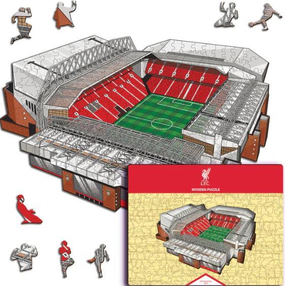 Actual product image Iconic Liverpool FC - Anfield Stadium - Wooden Puzzle Size M (270 pieces) (270 pieces)