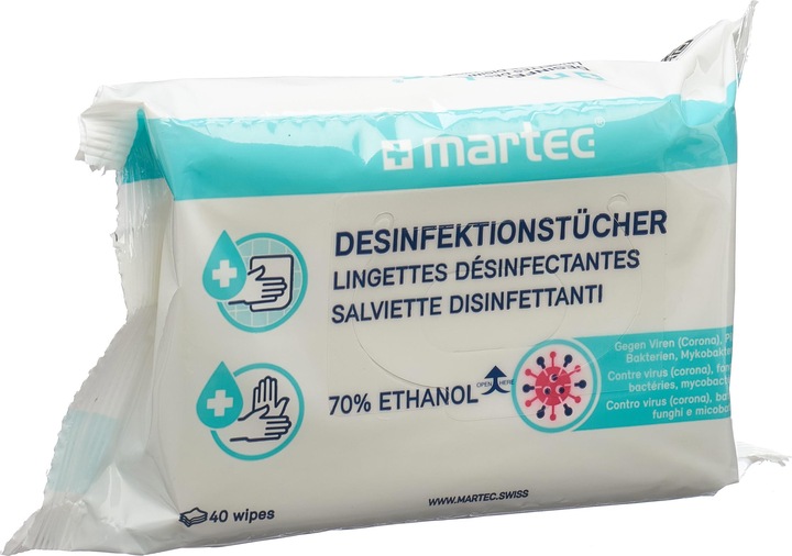 Actual product image Martec Disinfectant wipes
