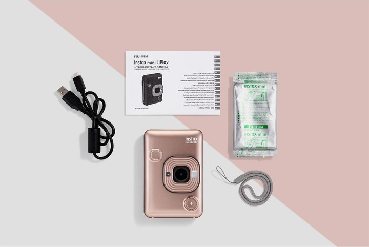 Actual product image Fujifilm Instax Mini LiPlay Blush Gold