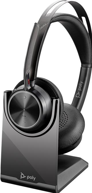 Image du produit Poly Voyager Focus 2 Casque USB-C +Adaptateur USB-C/A +Station de charge (Sans fil, USB-C)