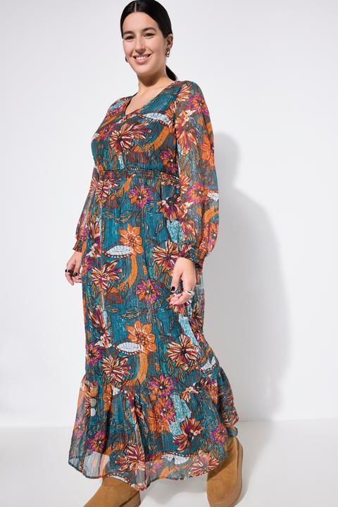 Actual product image Studio Untold Traditional Floral Layered Chiffon Maxi Dress (42, 44)