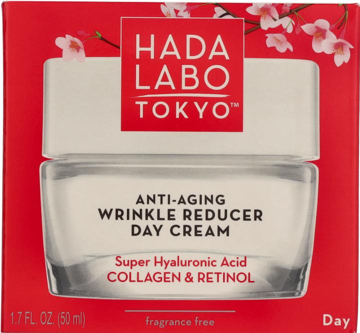 Actual product image Hada Labo Tokyo Anti-Ageing Wrinkle Reducer Day Cream with Super Hyaluronic (50 ml, Day cream)