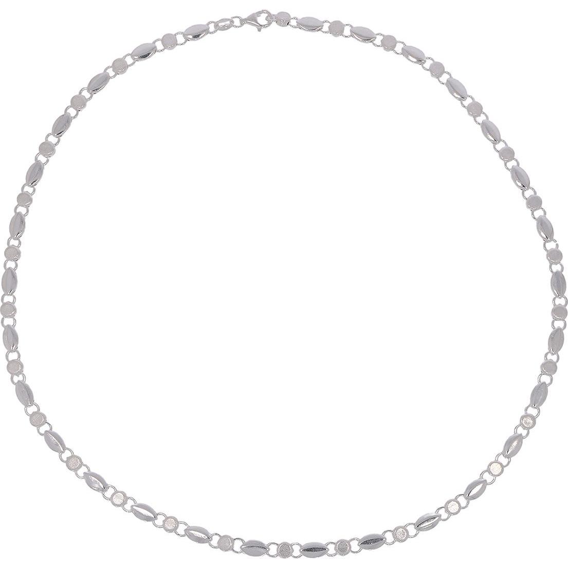 Luxxos, Halsschmuck, Phantasiekette Mandel Zwischenelement 4,30 mm 925 Sterling Silber, (925 Sterling Silber, 45 cm)