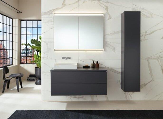 Image du produit Geberit ONE armoire de toilette avec ComfortLight, 2 portes, montage encastré, 105x90x15cm, 505.804
