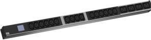 Actual product image Bachmann BN0500 48.26cm 19inch PDU 1U 16xC13 4xC19 power measurement connection CEE 16A blue