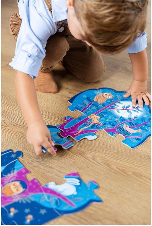 Produktbild Goula Puzzle XXL Glow in the Dark Bauernhof Reversibel 80 x 28 cm 27 Stücke (27 Teile)