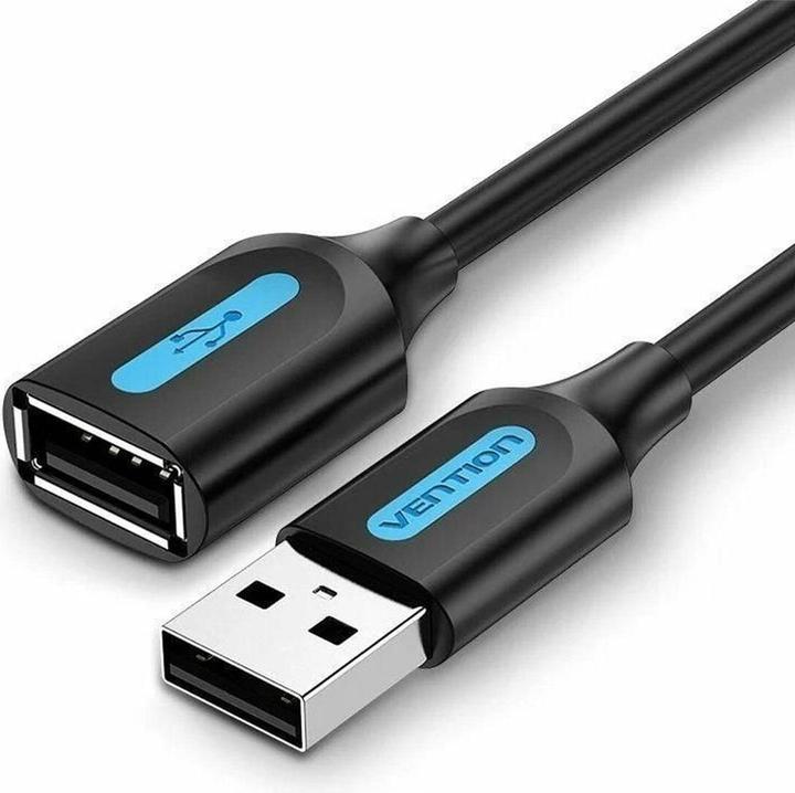 Image du produit Vention Câble d'extension USB 2.0 mâle vers femelle CBIBJ 5m Black PVC (5 m, USB 2.0)