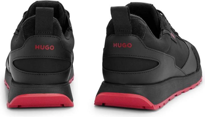 Actual product image HUGO Mens Icelin Suede Panel Running Trainers (38)