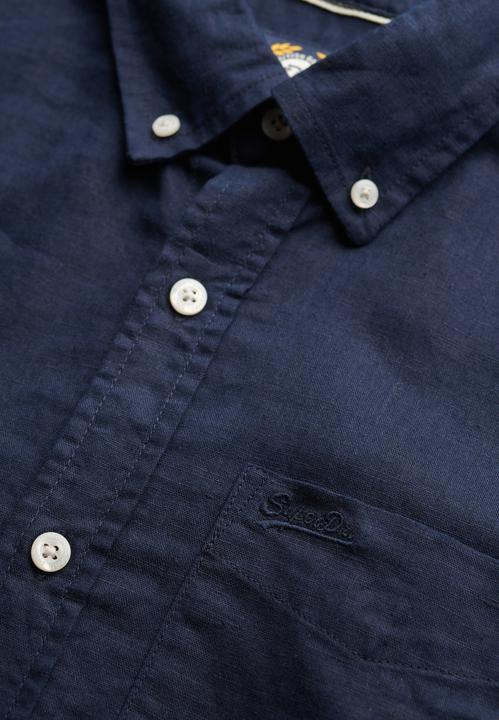 Immagine prodotto Superdry Kurzarm-Hemd aus Baumwolle und Leinen (M)