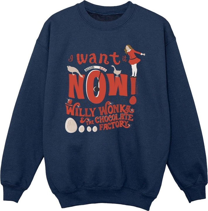 Produktbild Willy Wonka & the Chocolate Factory Verruca Salt I Want It Now Sweatshirt Mädchen (152, 158)