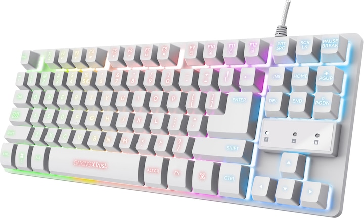 Actual product image Trust GXT833W Thado TKL - Backlight - white (DE, Cable)