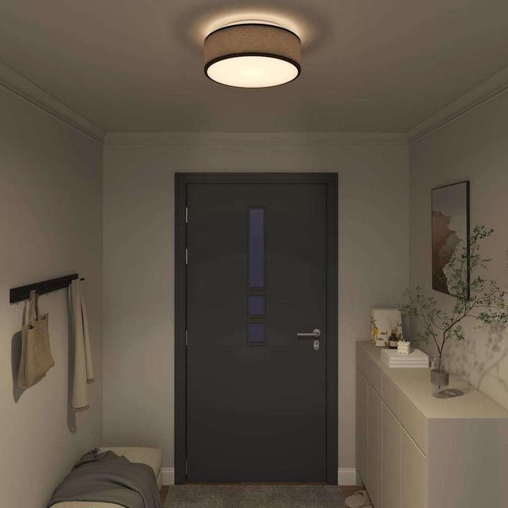 Actual product image VidaXL Deckenlichter Flush Mount Schwarz Ø 38 cm Stoff E27 (GU10)