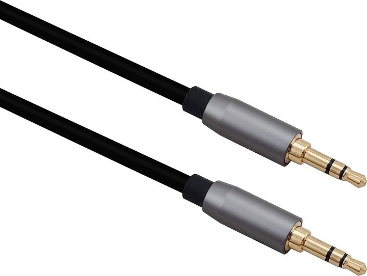 Produktbild Helos Anschlusskabel, Klinke 3,5mm Stecker/Stecker 3 Pin, PREMIUM, 0,5m, schwarz Klinke 3,5mm St./St. 3 P (0.50 m)