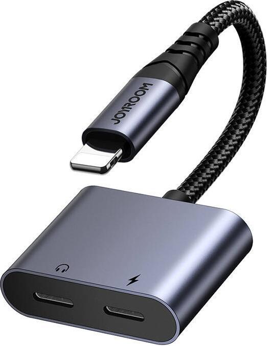 Actual product image Joyroom 2-in-1 Audio Adapter Lightning to Double Lightning - Black (Lightning, Lightning)