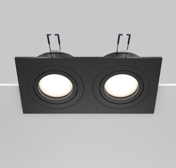 Produktbild Maytoni Atom Downlight, Einbauleuchte 2x GU10 Schwarz 2-fach (GU10)