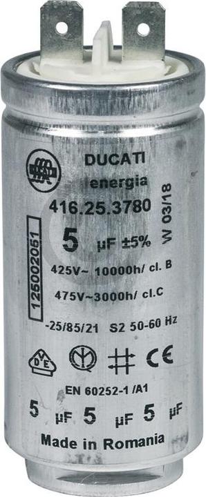 Produktbild AEG Kondensator Electrolux 125002051/6 5µF 425/475V für Motor Trockner
