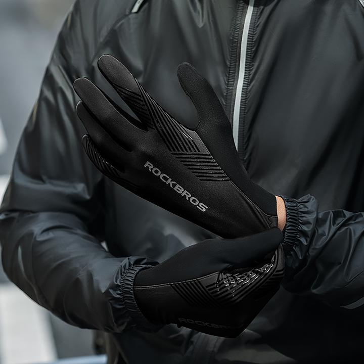 Actual product image Rockbros cycling gloves spring/summer/autumn, full, size: M - black (M)