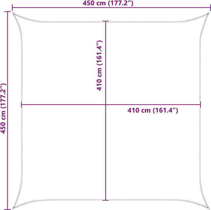 Produktbild vidaXL Outdoor Sonnenschutz Markise (450 x 450 cm)