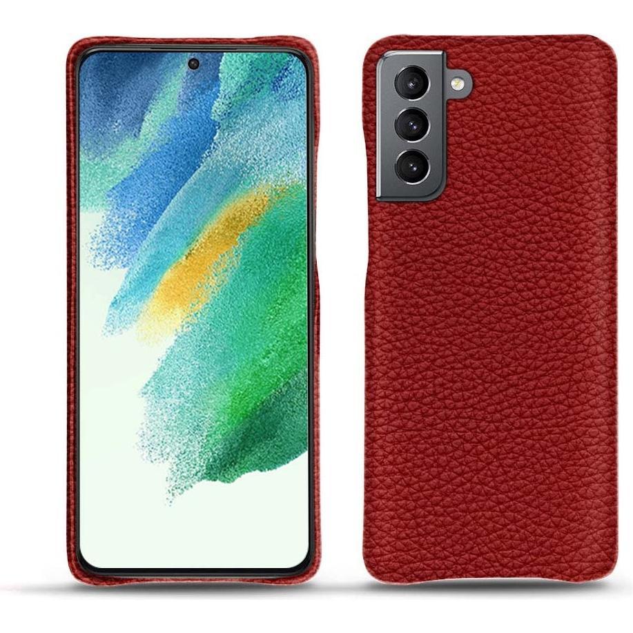 Thumbnail - Noreve Lederschutzhülle Samsung Galaxy S21 FE (Samsung Galaxy S21 FE), Smartphone Hülle, Rot