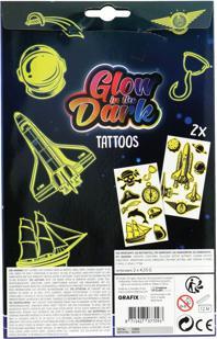 Produktbild Grafix Glow in the Dark Tattoos - Pink