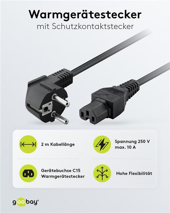 Actual product image Goobay Warming device connection cable (2 m)