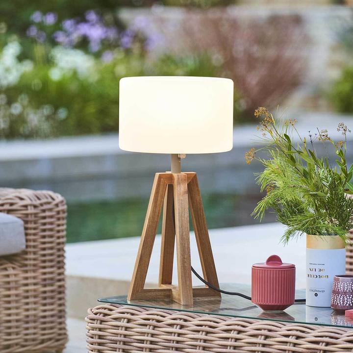 Actual product image Atmosphera natural matia outdoor light sect h59, caramel brown