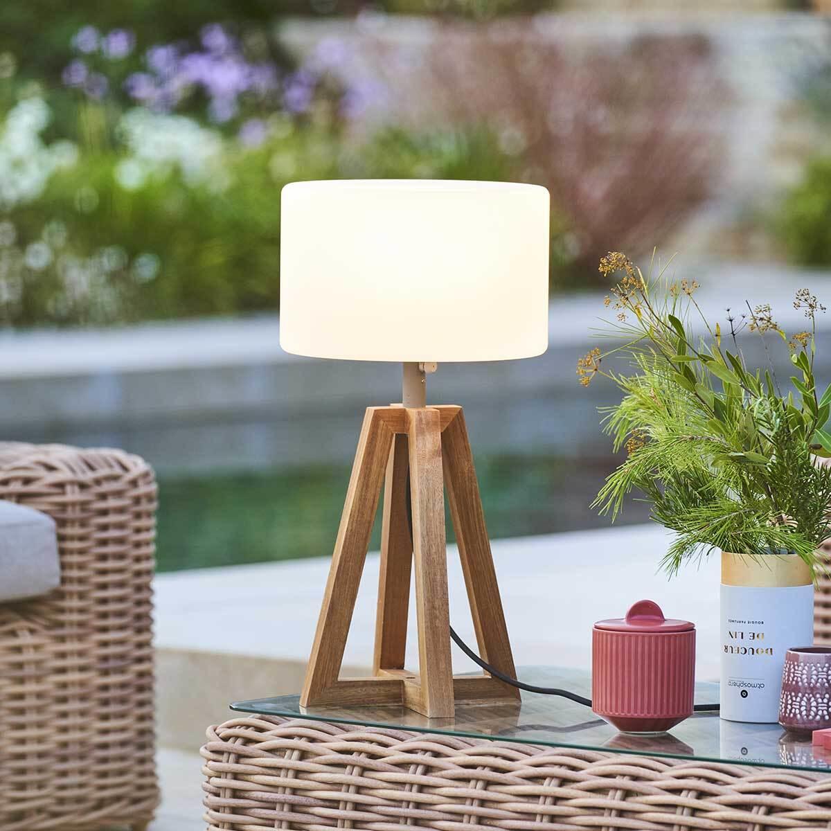 Thumbnail - Atmosphera, Tischlampe, natural matia aussenleuchte sekte h59, karamellbrau