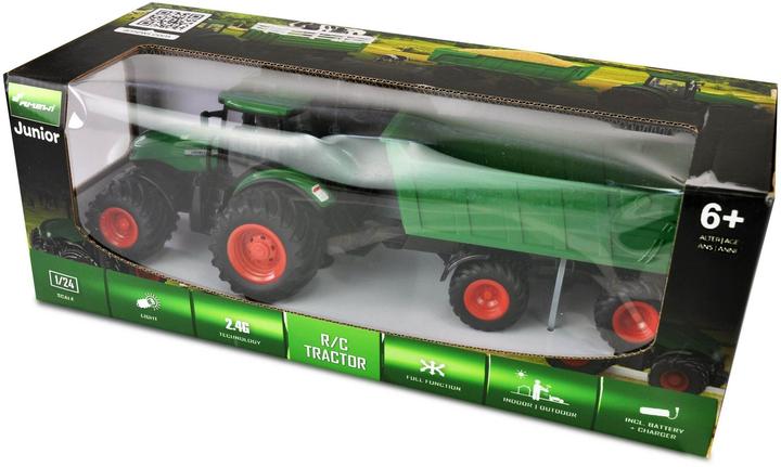 Image du produit Amewi Tracteur avec remorque basculante, vert 1:24, RTR