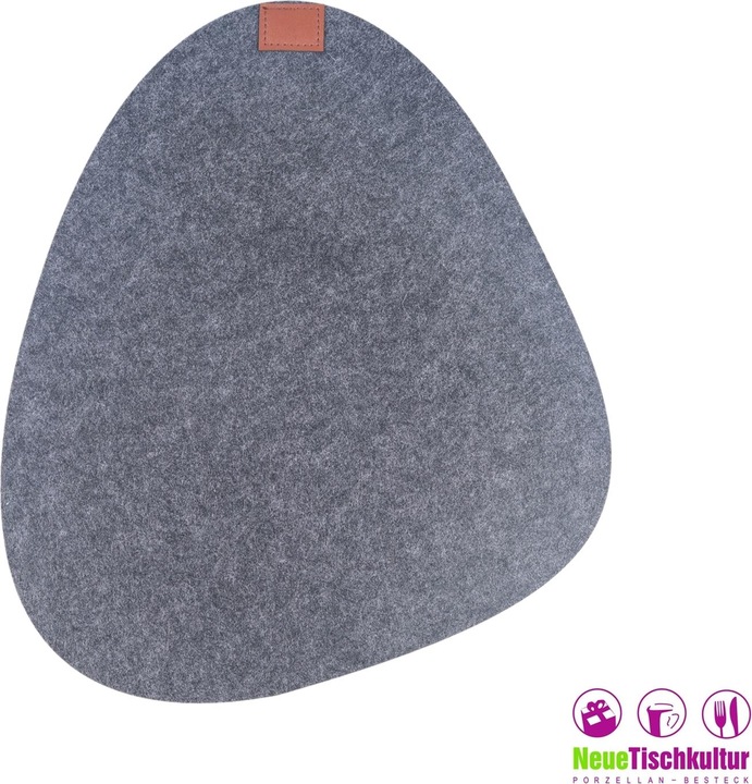 Produktbild neuetischkultur Platzset 4-teilig Filz oval (4 x, 38 x 35 cm, Ø 18 cm)